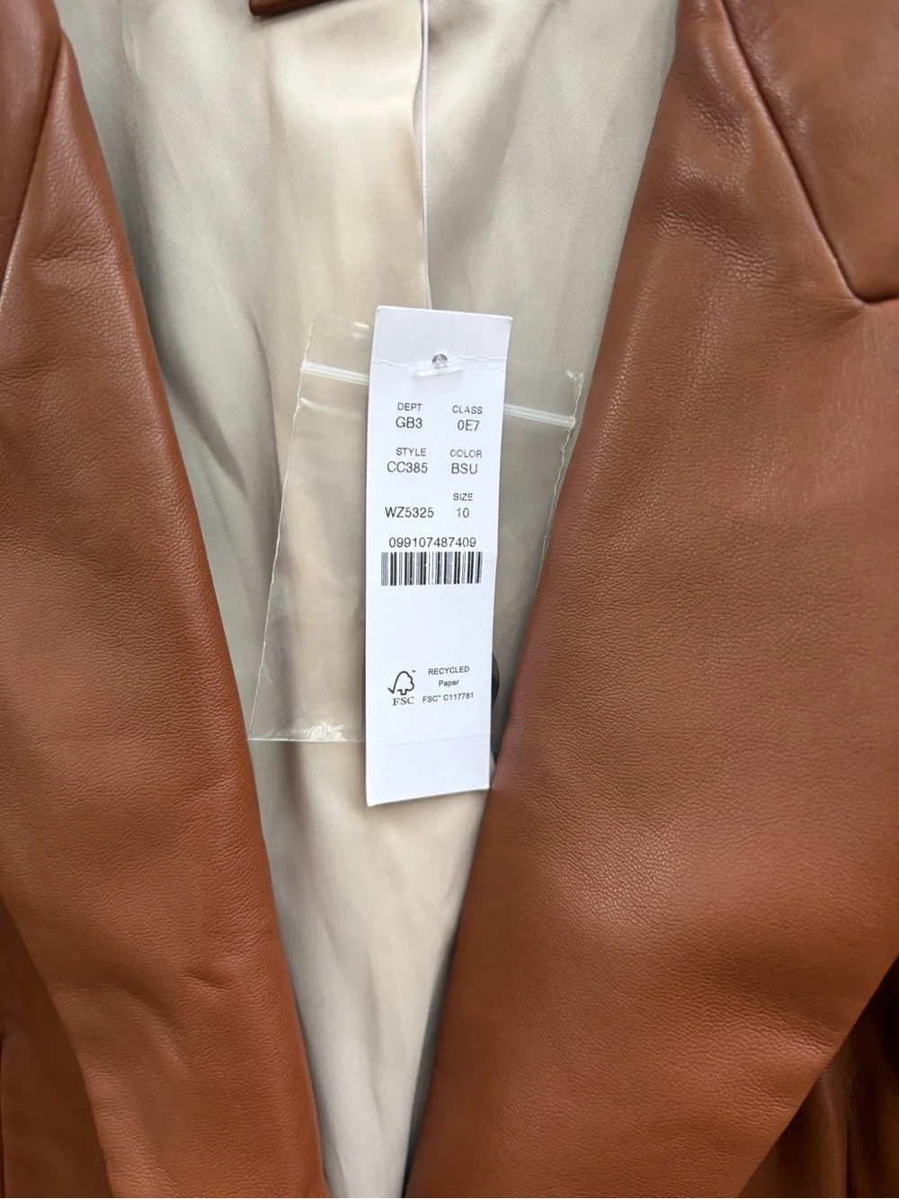 J Crew Vivienne Faux Leather Blazer NWT